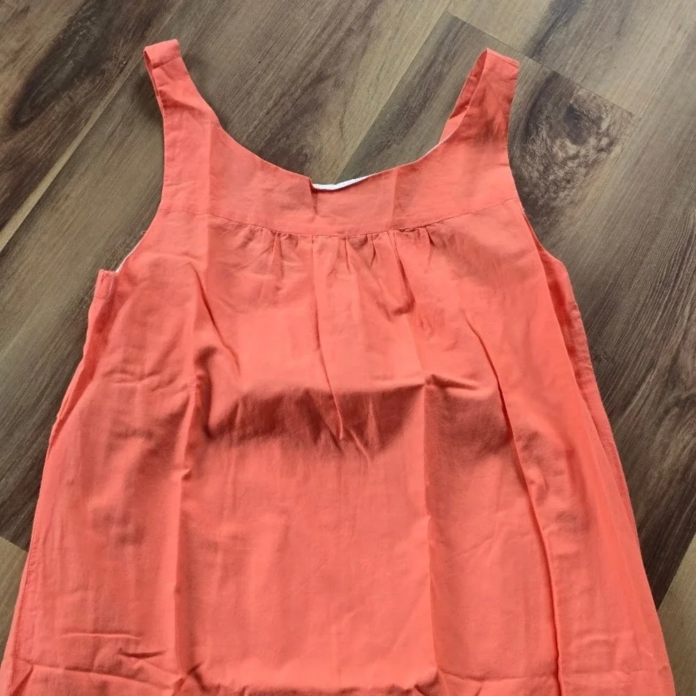 Crazy 8 Sleeveless Dress Kids XL‎ 14 Coral Pink Eyelet Boho Cottagecore Cotton